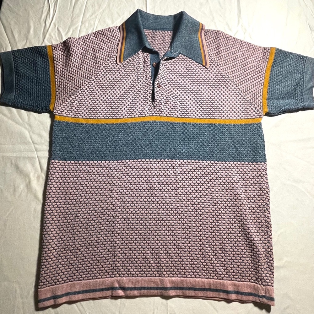 patterned polo tee